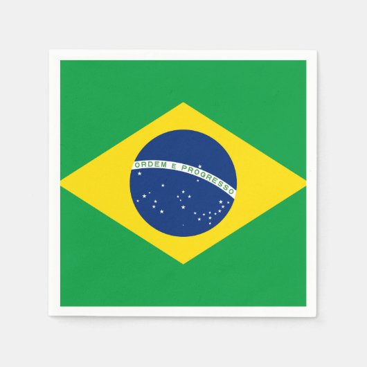 Brasilianische Flagge Serviette (Vorderseite)