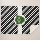 Brasilianische Flagge Sherpadecke (Vorderseite (Horizontal))