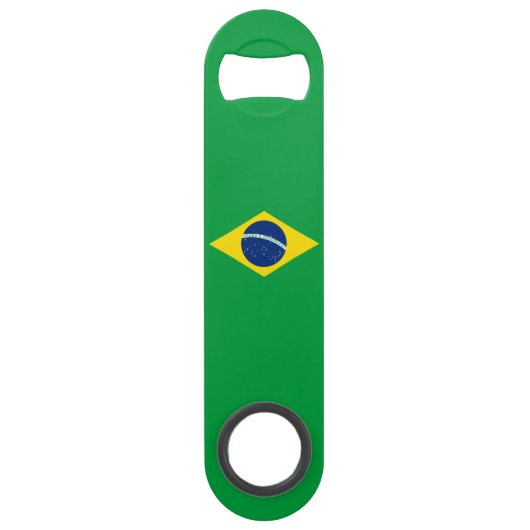 Brasilianische Flagge Stainless Steel Bottle Opene Speed Flaschenöffner (Vorderseite)