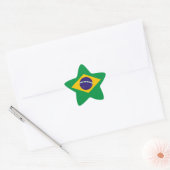 Brasilianische Flagge Stern-Aufkleber (Umschlag)