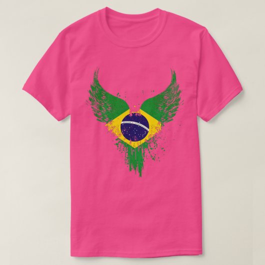 Brasilianische Flagge T-Shirt (Design vorne)