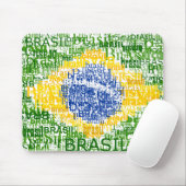 Brasilianische Flagge - Textbrasilien Mousepad (Mit Mouse)