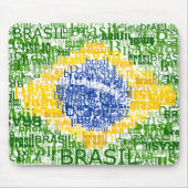 Brasilianische Flagge - Textbrasilien Mousepad (Vorne)