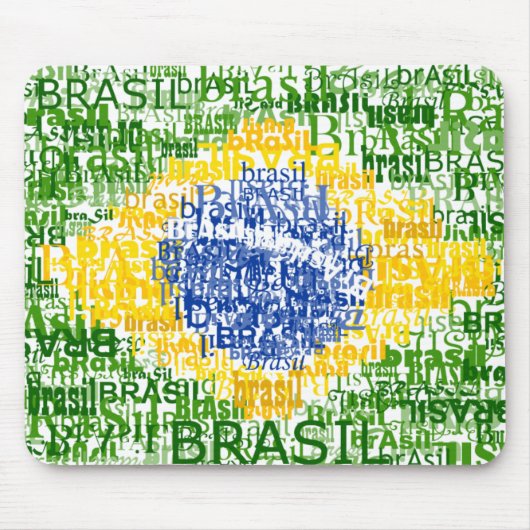 Brasilianische Flagge - Textbrasilien Mousepad (Vorne)
