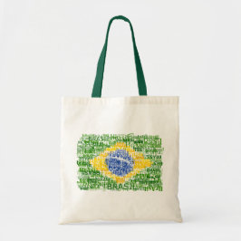 Brasilianische Flagge - Textbrasilien Tragetasche