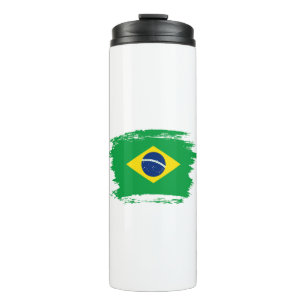Brasilianische Flagge Thermosbecher