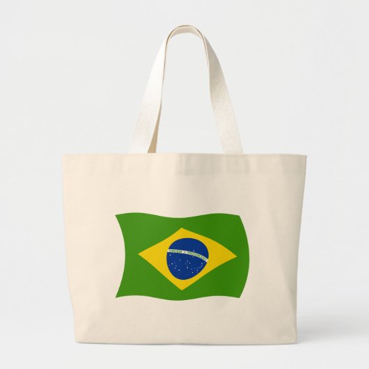 Brasilianische Flagge Totbeutel Jumbo Stoffbeutel (Vorne)