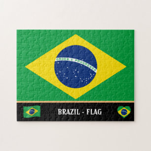 Brasilianische Flagge und brasilianisches Land / B Puzzle