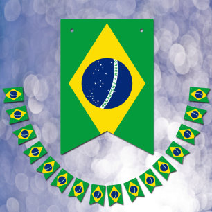 Brasilianische Flagge und brasilianisches Party Ba