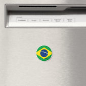 Brasilianische Flagge und Brasilien - Reise-/Sport Magnet (In Situ (Geschirrspüler))