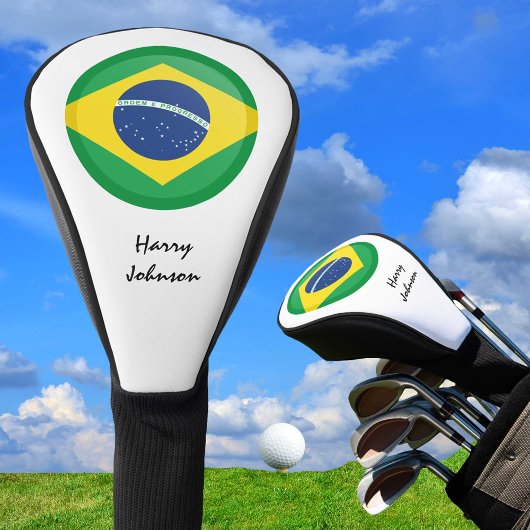 Brasilianische Flagge und Mit Monogramm Golf Clubs Golf Headcover