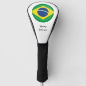 Brasilianische Flagge und Mit Monogramm Golf Clubs Headcover (Vorderseite)
