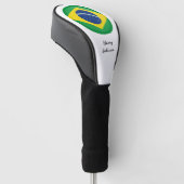 Brasilianische Flagge und Mit Monogramm Golf Clubs Headcover (angewinkelt)