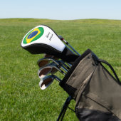 Brasilianische Flagge und Mit Monogramm Golf Clubs Headcover (In SItu)