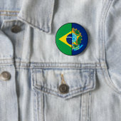 Brasilianische Flagge und Wappen Patriotisch Button (Beispiel)