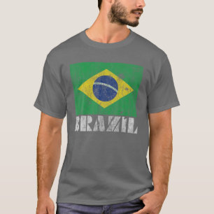 Brasilianische Flagge Vintages Land Souvenir Gif T-Shirt