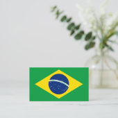 Brasilianische Flagge - Visitenkarte (Stehend Vorderseite)