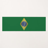 Brasilianische Flagge Yogamatte (Vorderseite (Horizontal))