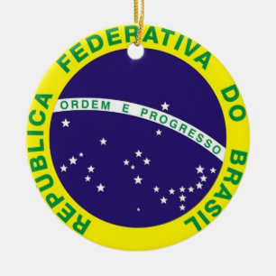 BRASILIANISCHE Flaggen-Verzierung Keramikornament