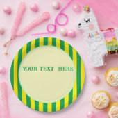 Brasilianische Flaggenfarben - Benutzerdefinierter Pappteller (Party)