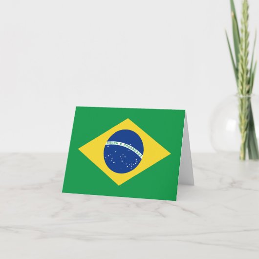 Brasilianische Flaggennotecard Karte (Vorderseite)