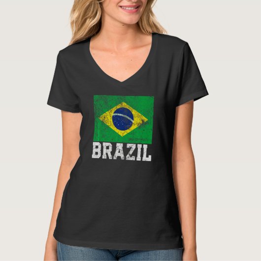 Brasilianische Flaggenstaat-Roots-Länderfamilie N T-Shirt (Vorderseite)