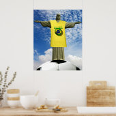 Brasilianische Fußball-Brasilianer gewinnen Fußbal Poster (Küche)