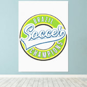 Brasilianische Fußball-Champions Leinwanddruck (Insitu (Holzboden))
