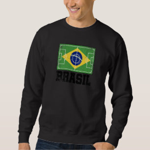 Brasilianische Fußballflagge Brasil Land Brasilien Sweatshirt