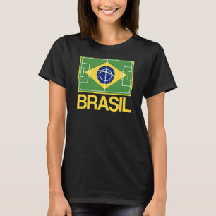 Brasilianische Fußballflagge Brasil Land Brasilien T-Shirt