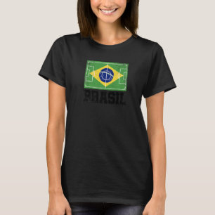 Brasilianische Fußballflagge Brasil Land Brasilien T-Shirt