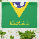 Brasilianische Fußballflagge Geschirrtuch (Gefaltet)