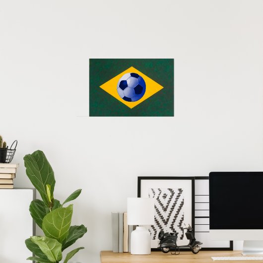 Brasilianische Fußballmannschaft Poster (Heimbüro)