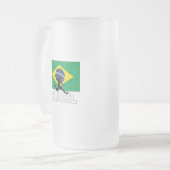 Brasilianische Fußballnationalmannschaft Mattglas Bierglas (Vorderseite Links)