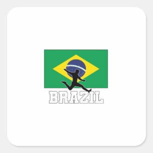 Brasilianische Fußballnationalmannschaft Quadratischer Aufkleber