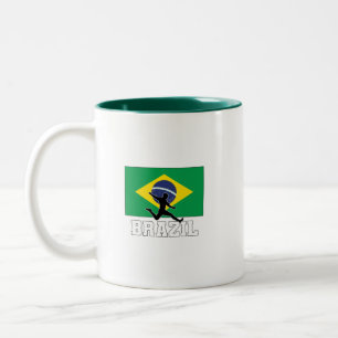Brasilianische Fußballnationalmannschaft Zweifarbige Tasse
