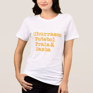 Brasilianische Grillen Barbecue Brasilien Brasil C Tri-Blend Shirt