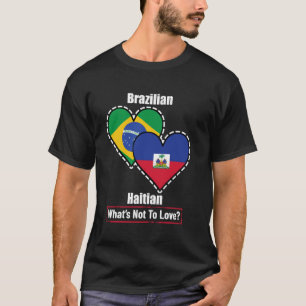 Brasilianische Haitianische Herzflaggen Was gibt e T-Shirt