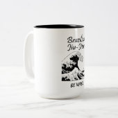 Brasilianische Jiu-Jitsu Große Wave Zweifarbige Tasse (Vorderseite Links)