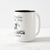 Brasilianische Jiu-Jitsu Große Wave Zweifarbige Tasse (VorderseiteRechts)