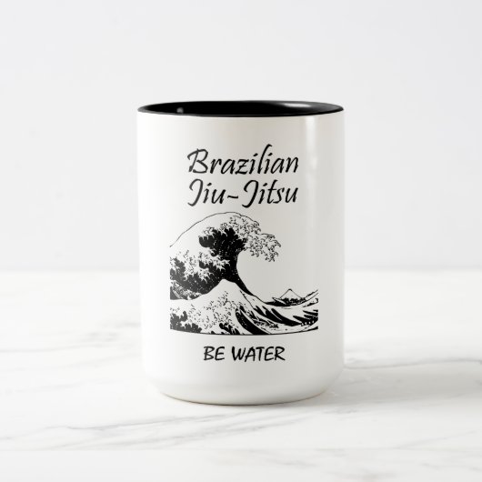 Brasilianische Jiu-Jitsu Große Wave Zweifarbige Tasse (Mittel)