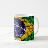 Brasilianische Kaffeeflagge Kaffeetasse (VorderseiteRechts)