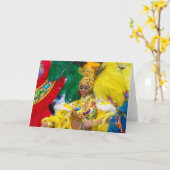 Brasilianische Karnevalskarte Karte (Gelbe Blume)