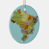 Brasilianische Karte Keramik Ornament (Rechts)