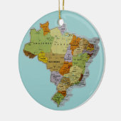 Brasilianische Karte Keramik Ornament (Links)