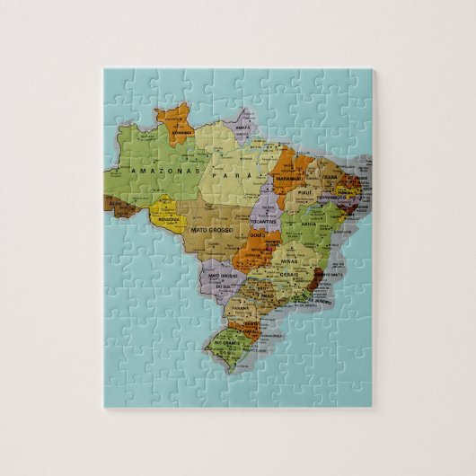 Brasilianische Karte Puzzle (Vertikal)