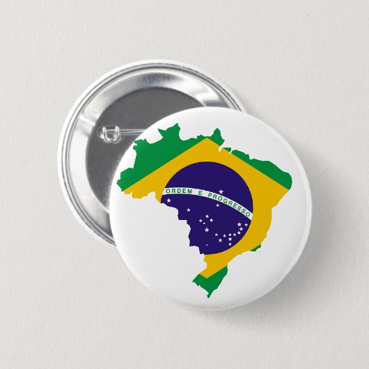 Brasilianische Landesflagge Button (Vorne & Hinten)