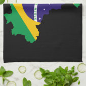 Brasilianische Landesflagge Küchentuch (Gefaltet)