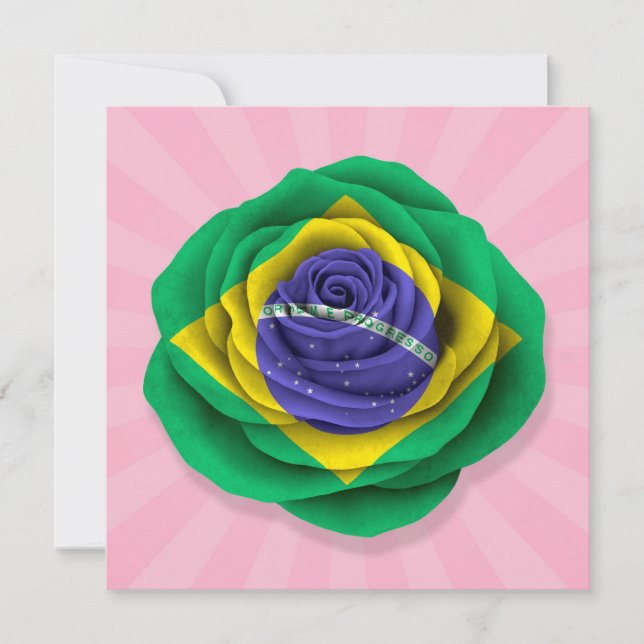 Brasilianische Rose-Flagge auf Rosa (Vorderseite)
