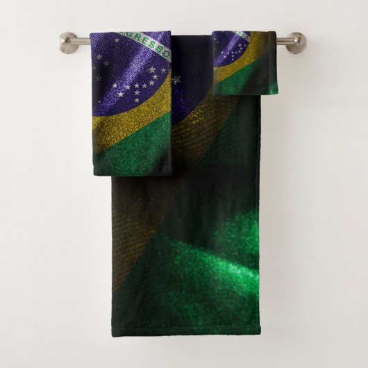 Brasilianische Seidenflagge Badhandtuch Set (Insitu)